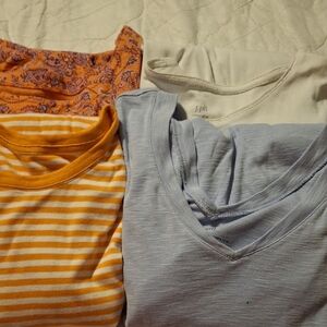 LOT of 4 J. Jill Tops - White, Light Blue, Orange, Patterned (Can235)